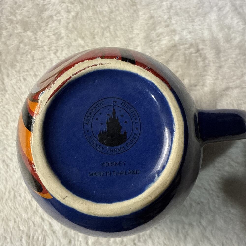 Disney Parks Goofy Garwsh! Ceramic Barrel Style Coffee Cup Mug Blue Face - Picture 3 of 3